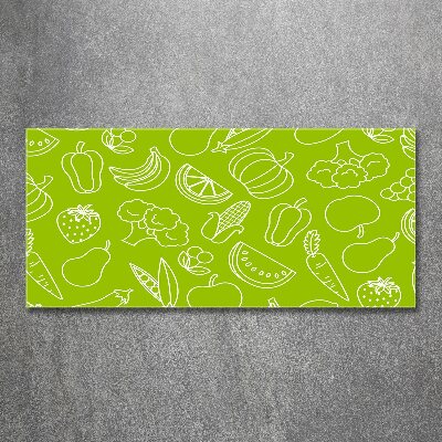Cuadro metacrilato horizontal Frutas y verduras