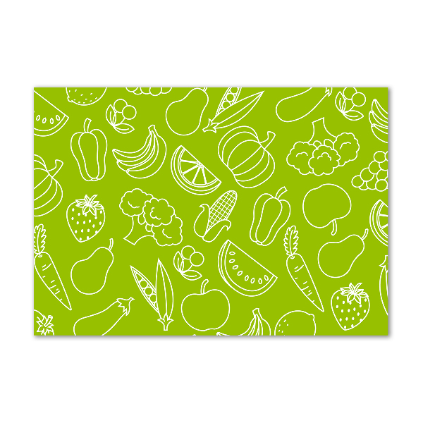 Cuadro metacrilato horizontal Frutas y verduras