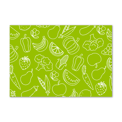 Cuadro metacrilato horizontal Frutas y verduras