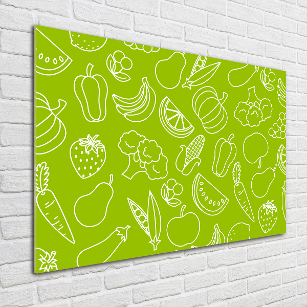 Cuadro metacrilato horizontal Frutas y verduras