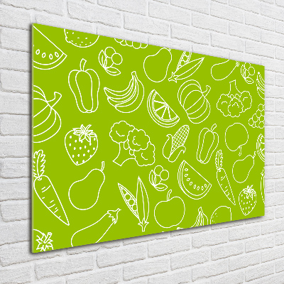 Cuadro metacrilato horizontal Frutas y verduras