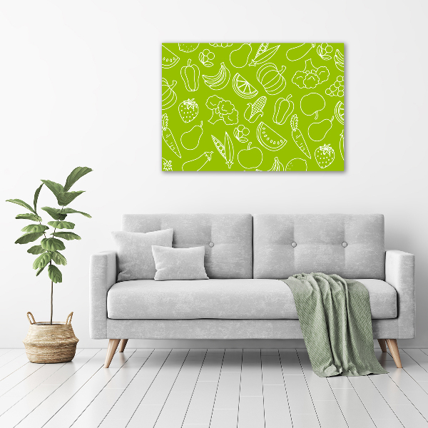 Cuadro metacrilato horizontal Frutas y verduras