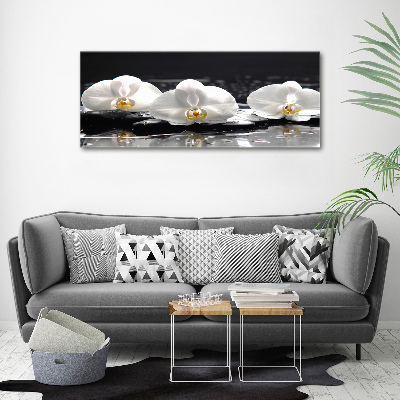Pintura en acrílico horizontal Orquídea