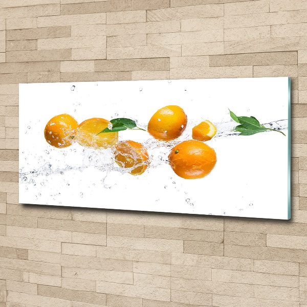 Cuadro metacrilato horizontal Naranjas y agua