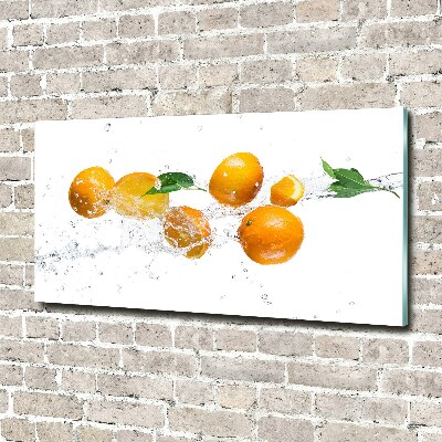Cuadro metacrilato horizontal Naranjas y agua