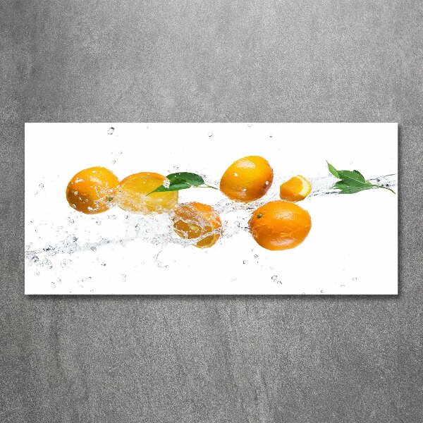 Cuadro metacrilato horizontal Naranjas y agua