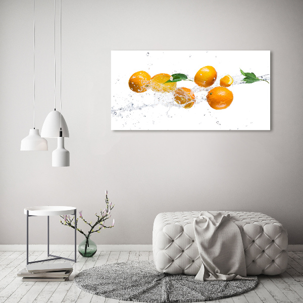 Cuadro metacrilato horizontal Naranjas y agua