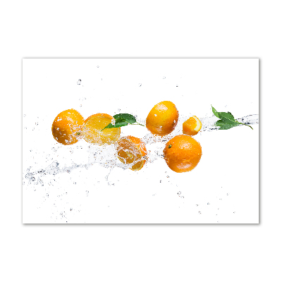 Cuadro metacrilato horizontal Naranjas y agua
