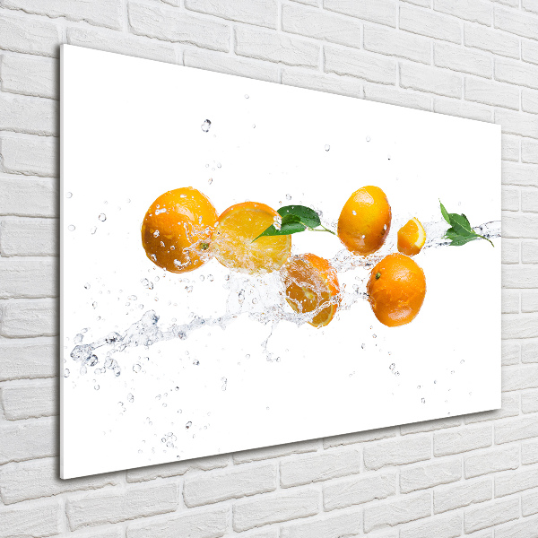 Cuadro metacrilato horizontal Naranjas y agua