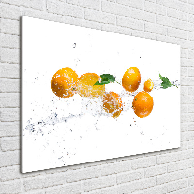 Cuadro metacrilato horizontal Naranjas y agua