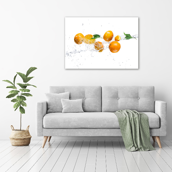 Cuadro metacrilato horizontal Naranjas y agua