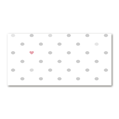 Cuadro metacrilato horizontal Puntos y corazones