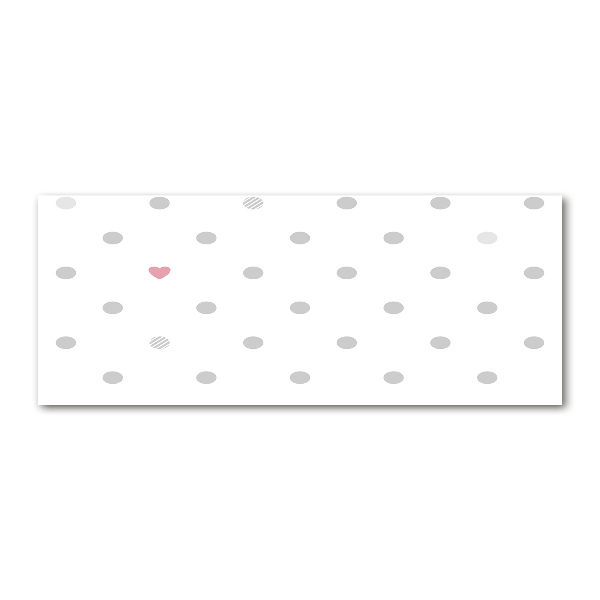 Cuadro metacrilato horizontal Puntos y corazones