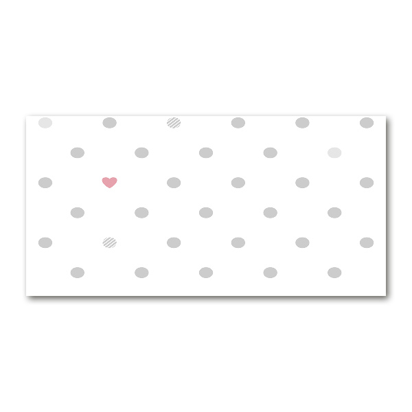Cuadro metacrilato horizontal Puntos y corazones