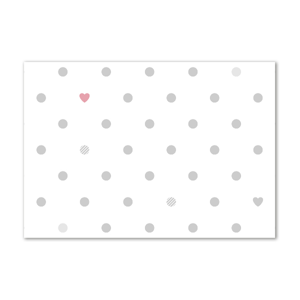 Cuadro metacrilato horizontal Puntos y corazones