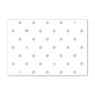 Cuadro metacrilato horizontal Puntos y corazones