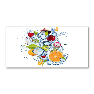Cuadro acrílico horizontal Fruta y hielo
