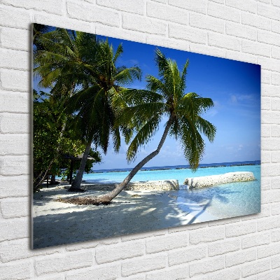 Cuadro acrílico horizontal Playa tropical