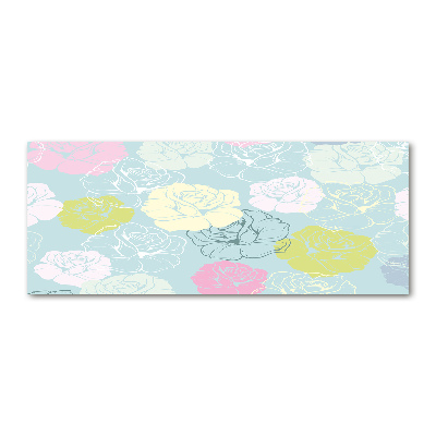 Cuadro acrílico horizontal Rosas