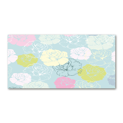 Cuadro acrílico horizontal Rosas