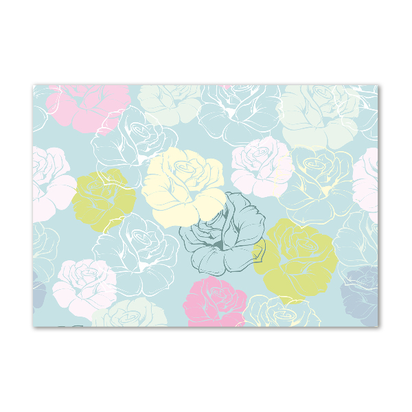 Cuadro acrílico horizontal Rosas