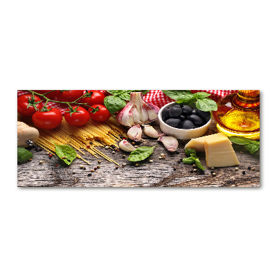 Pintura en acrílico horizontal comida italiana