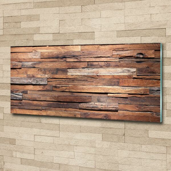 Cuadro metacrilato horizontal pared de madera