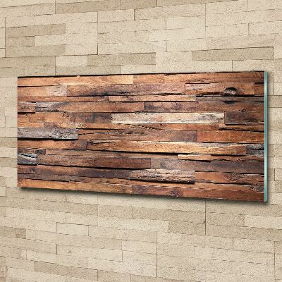 Cuadro metacrilato horizontal pared de madera