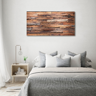 Cuadro metacrilato horizontal pared de madera
