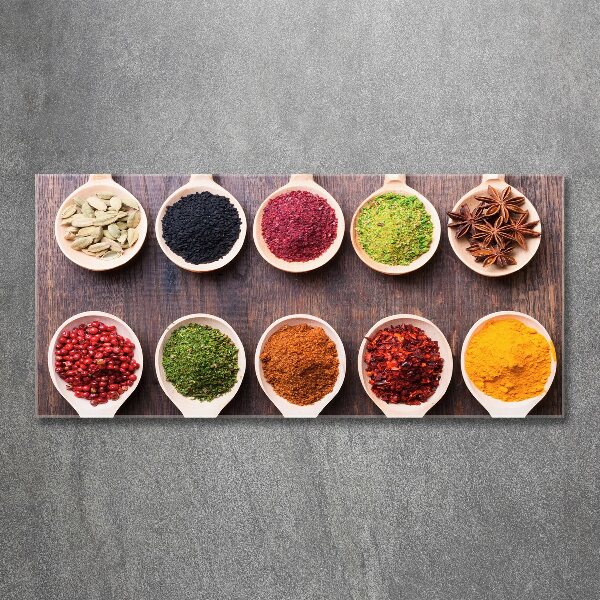 Pintura en acrílico horizontal Especias de colores