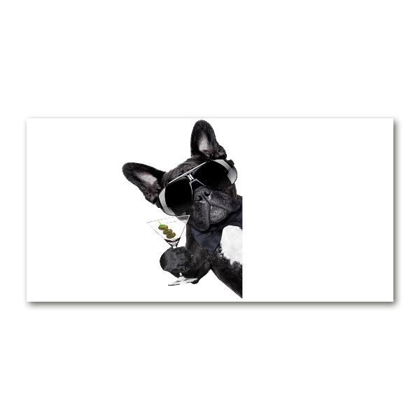 Cuadro metacrilato horizontal Perro Martini