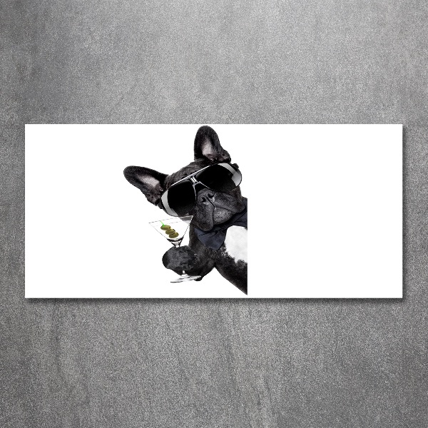 Cuadro metacrilato horizontal Perro Martini