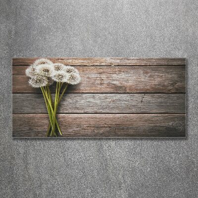 Pintura en acrílico horizontal madera de diente de león