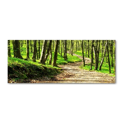 Foto en metacrilato horizontal Camino en el bosque