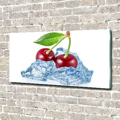Cuadro metacrilato horizontal Cereza con hielo