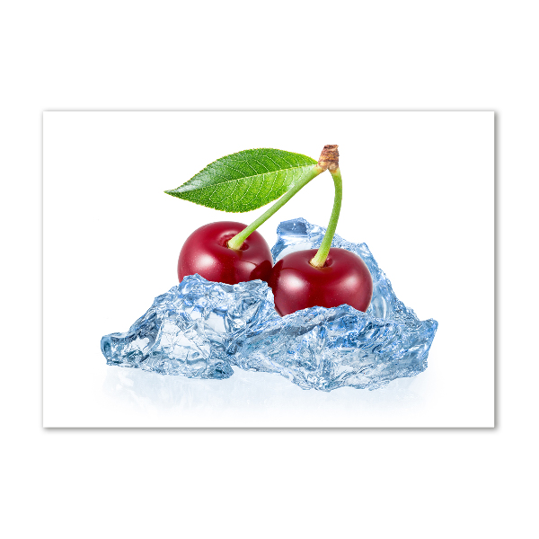 Cuadro metacrilato horizontal Cereza con hielo