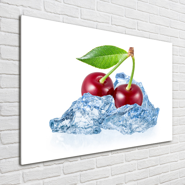 Cuadro metacrilato horizontal Cereza con hielo