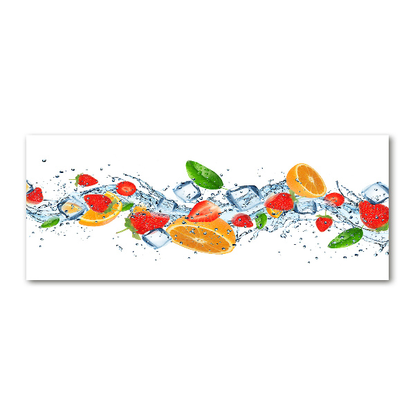 Cuadro acrílico horizontal Fruta con hielo