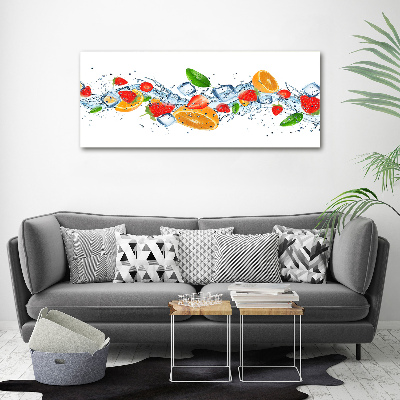 Cuadro acrílico horizontal Fruta con hielo
