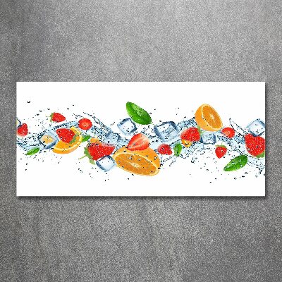 Cuadro acrílico horizontal Fruta con hielo