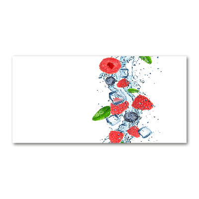 Pintura en acrílico horizontal Frutos del bosque con hielo