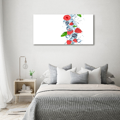 Pintura en acrílico horizontal Frutos del bosque con hielo