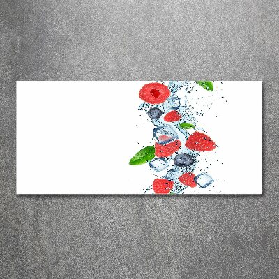 Pintura en acrílico horizontal Frutos del bosque con hielo