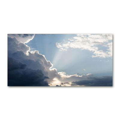 Pintura en acrílico horizontal Nubes en el cielo