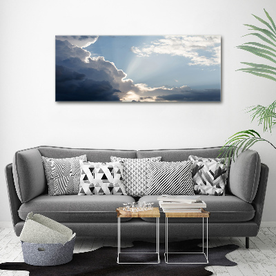 Pintura en acrílico horizontal Nubes en el cielo