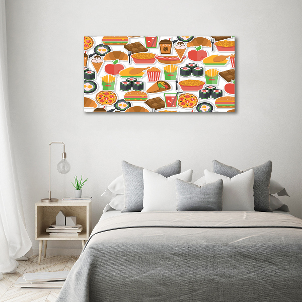 Pintura en acrílico horizontal Comida rápida