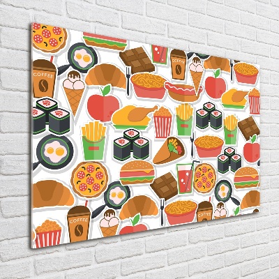 Pintura en acrílico horizontal Comida rápida