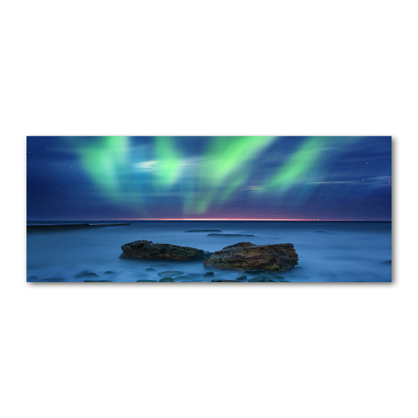 Pintura en acrílico horizontal Auroras boreales