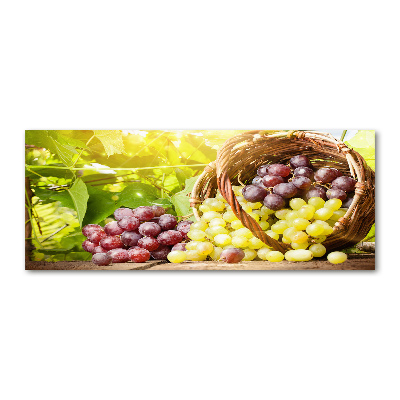 Foto en metacrilato horizontal Uvas en una cesta