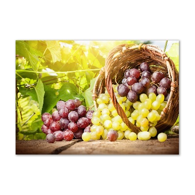 Foto en metacrilato horizontal Uvas en una cesta